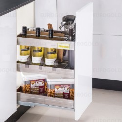 Giá chai lọ, dao thớt inox hộp, 2 lớp đáy Eurogold EUB5530