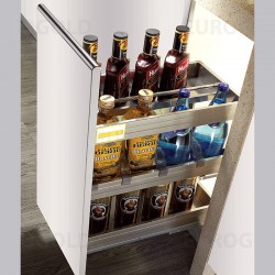 Giá chai lọ, dao thớt inox hộp, 2 lớp đáy Eurogold EUB4535