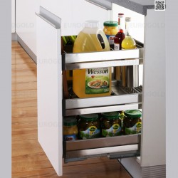 Giá chai lọ, dao thớt inox hộp, 2 lớp đáy Eurogold EUB4540