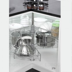 Mâm xoay inox mờ nan dẹt Eurogorld EPL270A