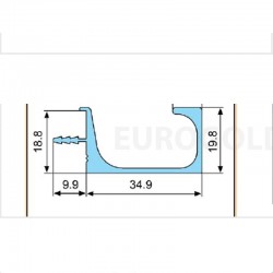 Tay nắm âm rãnh không khóa Eurogold K3