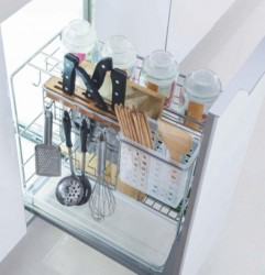 Kệ gia vị đa năng với ray âm giảm chấn 450mm IMUNDEX 7809103