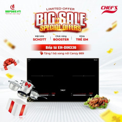 Bếp từ đôi Chefs EH-DIH336 lắp âm