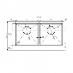 Chậu rửa bát Konox Workstation - Apron Sink KN8751DA Retta