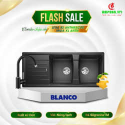 COMBO Chậu rửa Blanco LEXA 8 S Anthrancite 524980 + Vòi rửa Bosch Blanco MIDA XL Anth