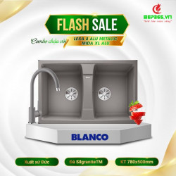 Combo Chậu rửa bát Blanco LEXA 8 Alu Metalic 524962 + Vòi rửa bát Blanco MIDA XL Alu