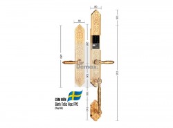 Khóa cửa đại sảnh biệt thự Demax SL886 Gold App Wifi
