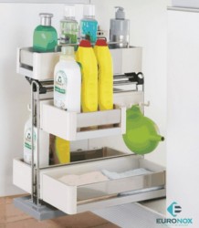 Kệ đựng chất tẩy rửa inox nan kết hợp nhựa Euronox EU3-350SP