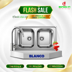Combo Chậu rửa bát Blanco DINAS 8 237379 + Vòi rửa bát Blanco MIDA Chrome