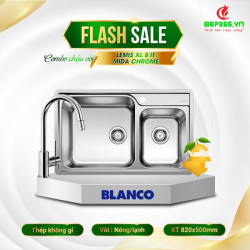 Combo Chậu rửa bát Blanco LEMIS XL 8 IF + Vòi rửa bát Blanco MIDA Chrome