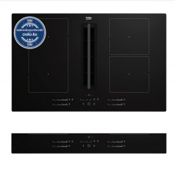 Bếp từ Beko 4 vùng nấu kết hợp máy hút mùi HIXI 84700 UF lắp âm