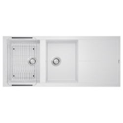 Chậu rửa bát Konox Granite Sink Livello Smart 1160 - White Silver