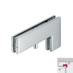 Kẹp Kính Chữ L Inox Bóng Hafele 981.00.663