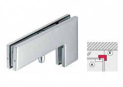 Kẹp Kính Chữ L Inox Mờ Hafele 981.50.040