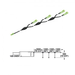 Dây Nối Chia 4 Ngõ 24V Hafele 833.77.813