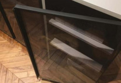 Khung nhôm kính Hafele màu đen 563.58.303