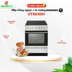 Bếp 4 hồng ngoại liền lò nướng 60cm Glemgas VT66100I 