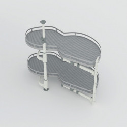 Bộ rổ góc Olla Move Hafele 541.01.814 (trái)