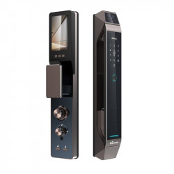 Khóa thông minh nhận dạng khuôn mặt Face ID-3D Demax SL968 CNC Brown