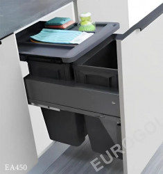 THÙNG RÁC ĐÔI GẮN CÁNH RAY HỘP GIẢM CHẤN EUROGOLD EA450