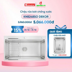 Chậu rửa bát inox 1 hố Konox KN8248SO Dekor