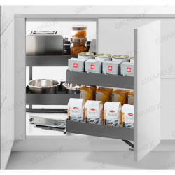 Kệ góc liên hoàn Titanium GrandX XMC.45TR (Phải) 