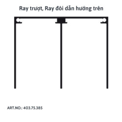 Aluflex 80 ray đôi trên màu bạc 3m Hafele 403.75.385