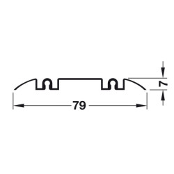 Aluflex 80 ray đôi trượt dưới Hafele 403.75.398