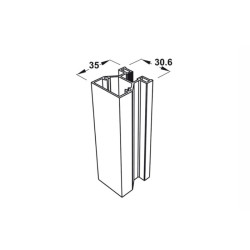 ALUFLEX 80 THANH NHÔM BÊN 10 MÀU ĐEN 3M HÄFELE 403.75.333