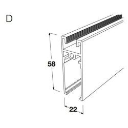Khung dưới Hafele 403.75.322 màu đen 3m