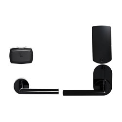 Khóa khách sạn PL100 tay D màu đen mờ mở trái HÄFELE 912.20.110