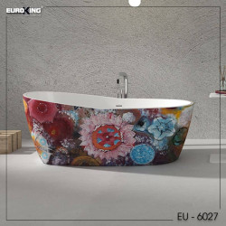 Bồn tắm EuroKing không massage EU-6027 Hoa văn