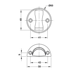 Chặn cửa nam châm Hafele 938.30.030