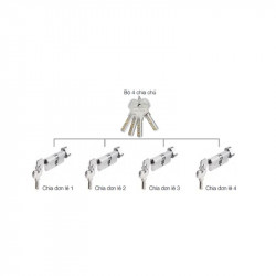 Bộ 4 ruột khóa chìa chủ một cấp Hafele 489.56.411