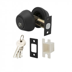 Khóa cóc 2 đầu chìa Hafele 911.64.384 đen mờ