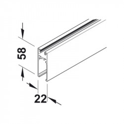Thanh nhôm dưới Aluflex Hafele 403.61.930