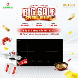 Bếp từ đôi Malloca MI 732 SL lắp âm