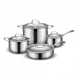 BỘ NỒI CHẢO INOX 304 ELMICH DIVA EL3246, QUÁNH 16CM, NỒI 20CM, 24CM, CHẢO 26CM