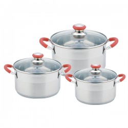 BỘ NỒI INOX ELMICH 3 CHIẾC CỠ 18CM, 22CM, 26CM EL3336