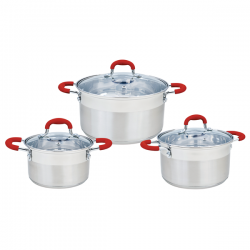 BỘ NỒI INOX SMARTCOOK 3 CHIẾC CỠ 16CM, 20CM, 24CM-SM3335