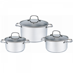 BỘ NỒI INOX ELMICH 3 CHIẾC CỠ 18CM, 20CM, 24CM EL3330