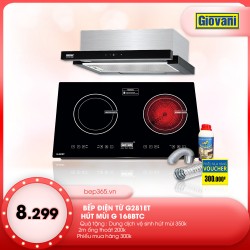 Combo Bếp từ GIOVANI G-281ET + Hút mùi Giovani G-168 BTC