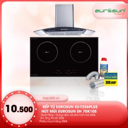 Combo Bếp từ Eurosun T 256plus + Hút mùi Eurosun EH-70K10S