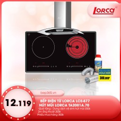 Combo Bếp từ Lorca LCE 877 + Hút mùi Lorca TA2001A.70