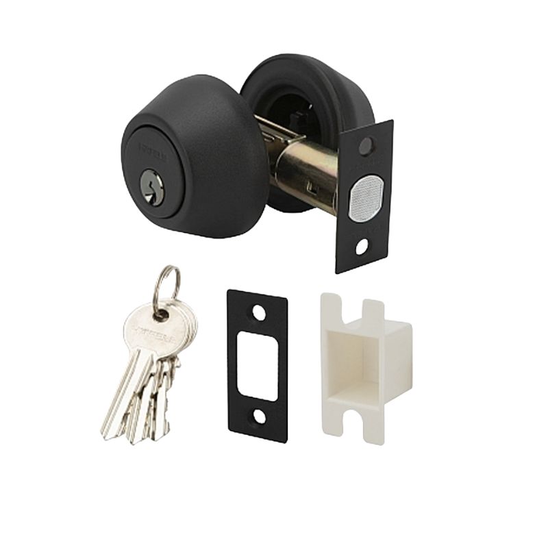 Khóa cóc 2 đầu chìa Hafele 911.64.384 đen mờ