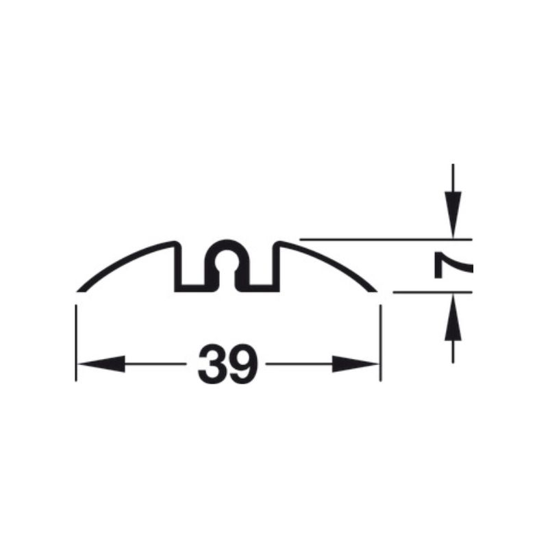 Ray trượt đơn Slido R-Aluflex Hafele 403.36.936