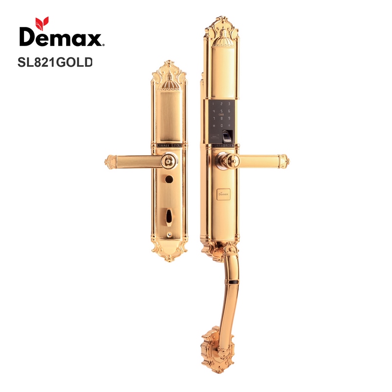 Khóa cửa điện tử Demax SL821 Gold cho đại sảnh - biệt thự